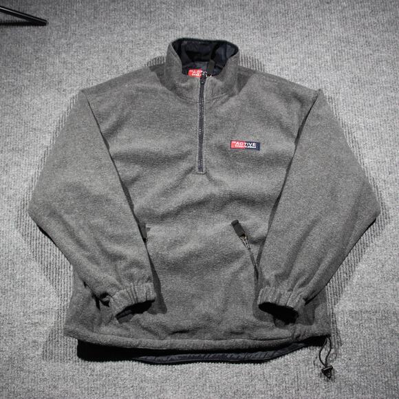 Active Sportswear Jacket Mens S Gray Fleece Warm Reversible Warm Casual Vintage - Picture 1 of 7